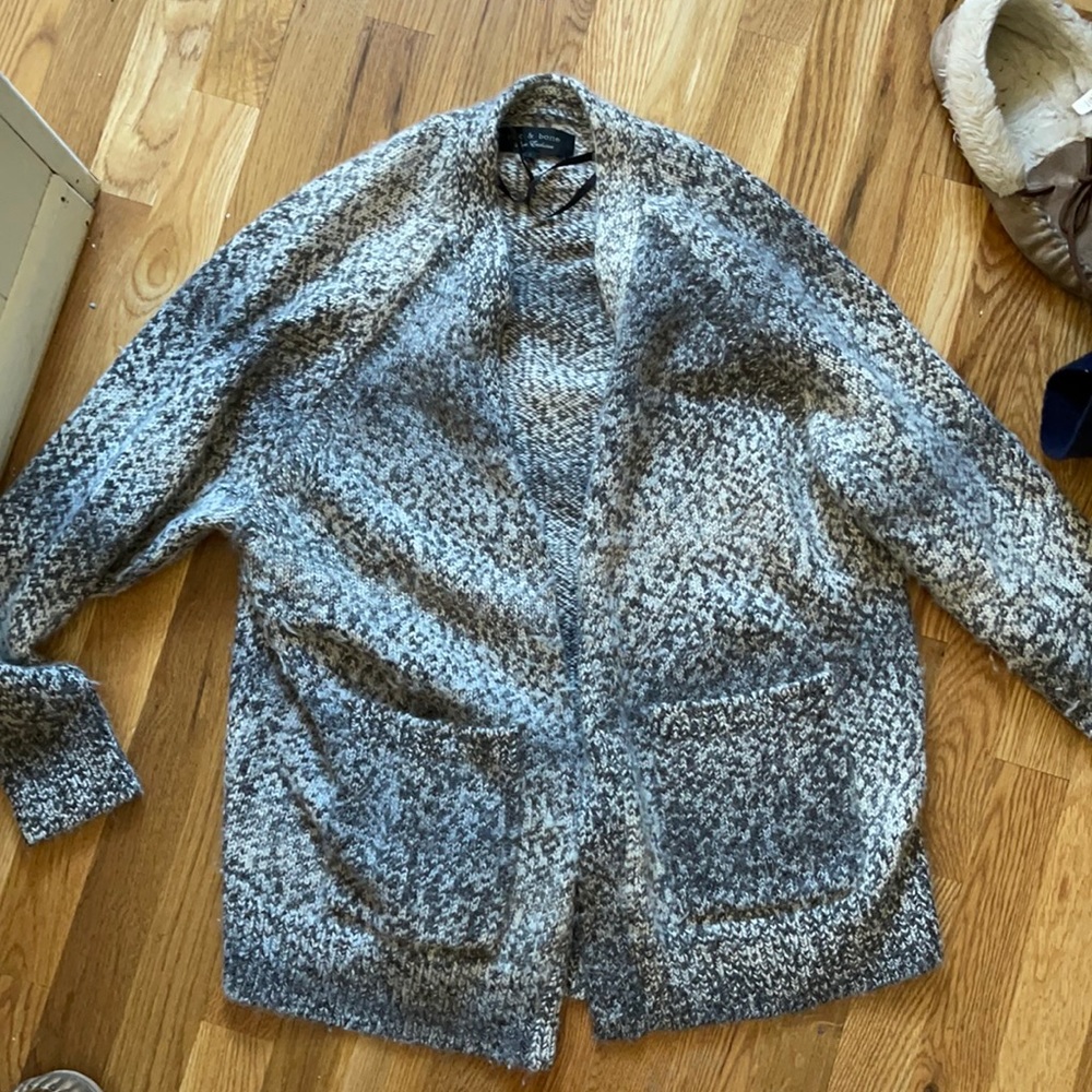 Rag and bone store exclusive grey cashmere cartigan
